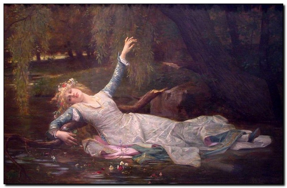 Schilderij Cabanel, Ophelia 1883