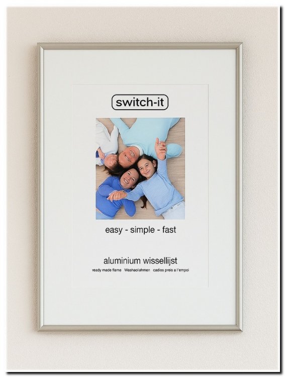Switch-it S Aluminium Wissellijst titaan