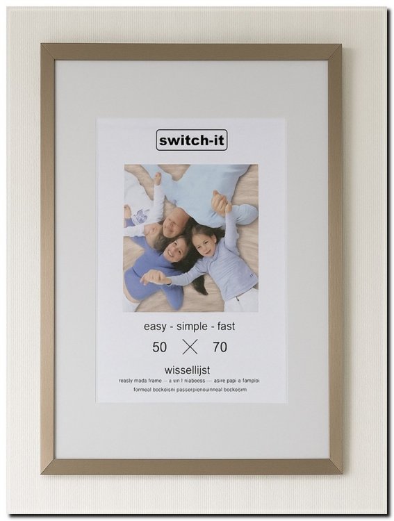 Switch-it XL Aluminium Wissellijst mat brons