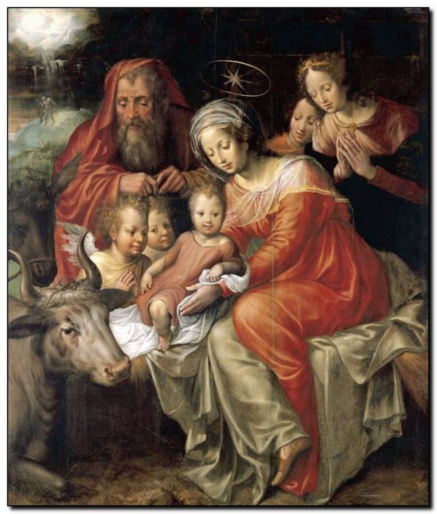 Schilderij DeBacker, Nativity