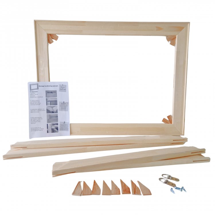 Compleet doe-het-zelfset incl. Ophangbeugels voor Breed Spieraam-Spanraam 65mm t/m 95x95cm
