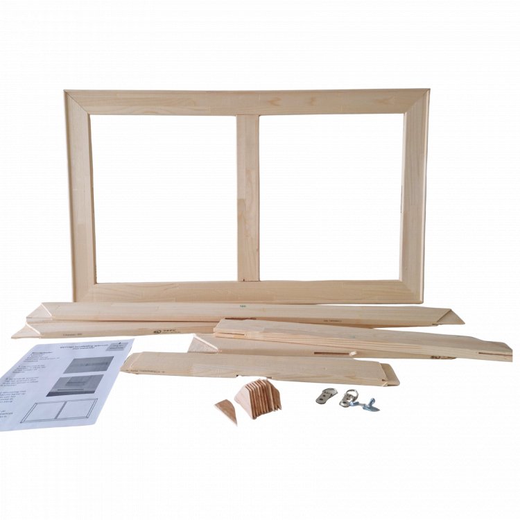 Compleet doe-het-zelfset incl.ophangbeugels voor Breed Spieraam-Spanraam 65mm met een Tussenlat t/m 60x160cm