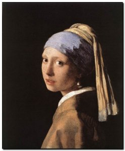 Schilderij Vermeer, Girl w pearl earring 1665