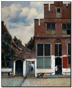 Schilderij Vermeer, Little Street, Het Straatje 18