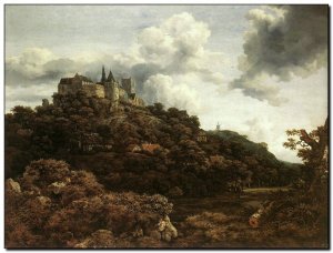 Schilderij VanRuysdael, Bentheim Castle 1653