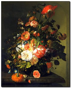 Schilderij Ruysch, Flower Still Life c1700
