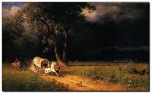 Schilderij Bierstadt, Ambush 1876