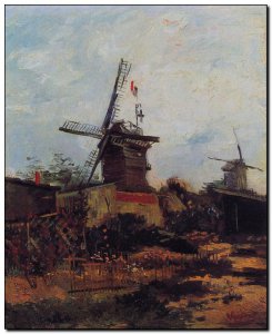Schilderij VanGogh, Le Moulin de Blute-Fin 1886