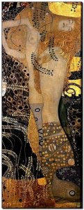 Schilderij Klimt, Water Serpents 1907