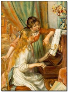Schilderij Renoir, Filles, piano