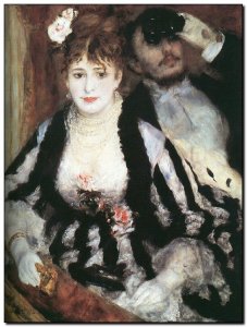 Schilderij Renoir, La Loge 1874