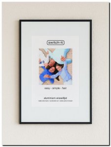 14.121 W Switch-it S Aluminium Changeable Frame Matte Black