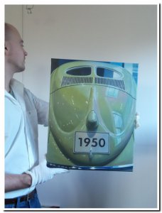 40x50cm schilderij 00001 schilderij Volkswagen Kever