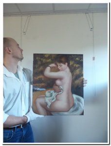 50x60cm schilderij 00006 schilderij reproductie Renoir badende vrouw