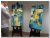 60x120cm 3D schilderij 00005 schilderij 2 luik abstract kleurrijke bloemen geel blauw