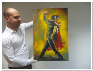 60x90cm schilderij 000039 schilderij salsa dansers