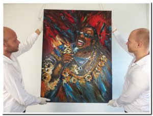 schilderij palet Stevie Wonder
