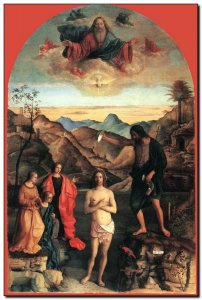 Schilderij Bellini, Baptism of Christ 1500ff