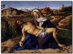 Schilderij Bellini, Pietà c1505
