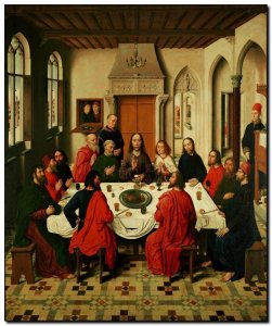 Schilderij Bouts, Last Supper c1464