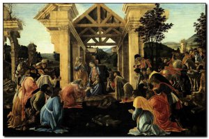 Schilderij Botticelli, Adoration of Magi 1481