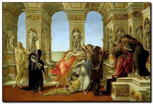 Schilderij Botticelli, Calunnia 1490