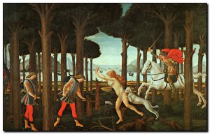 Schilderij Botticelli, Nastagio degli Onesti