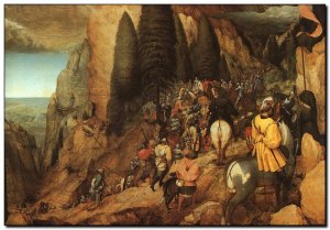 Schilderij Brueghel Sr, Conversion of Saul 1567
