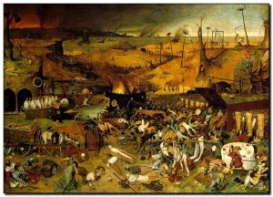 Schilderij Brueghel Sr, Triumph of Death 1562