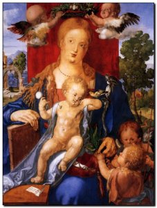 Schilderij Dürer, Madonna with Siskin 1506