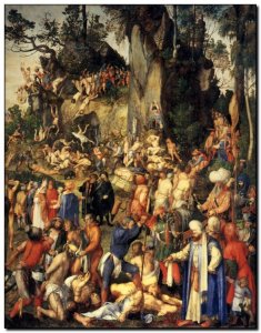 Schilderij Dürer, Martyrdom of 10,000 1508