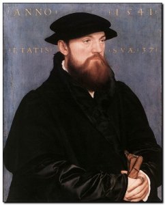 Schilderij Holbein, De Vos van Steenwijk 1541
