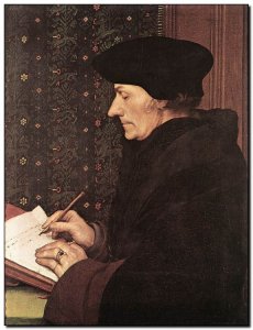 Schilderij Holbein, Erasmus 1523