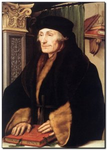 Schilderij Holbein, Erasmus of Rotterdam 1523