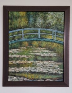 Monet Bridge over a pond of Waterlilies