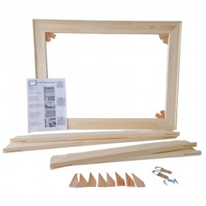 fSpie65 Pakket 60-95 Compleet doe-het-zelfset incl. Ophangbeugels voor Breed Spieraam-Spanraam 65mm t/m 95x95cm