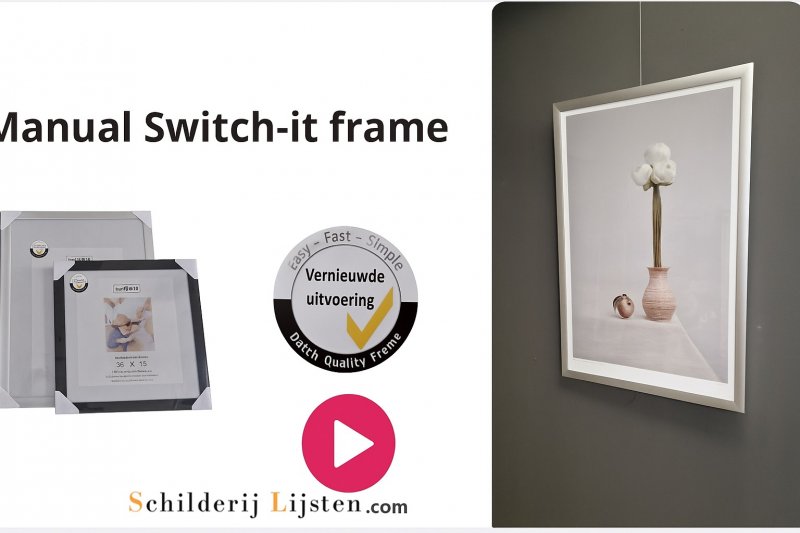 Switch-it wissellijst mat zwart — instructievideo