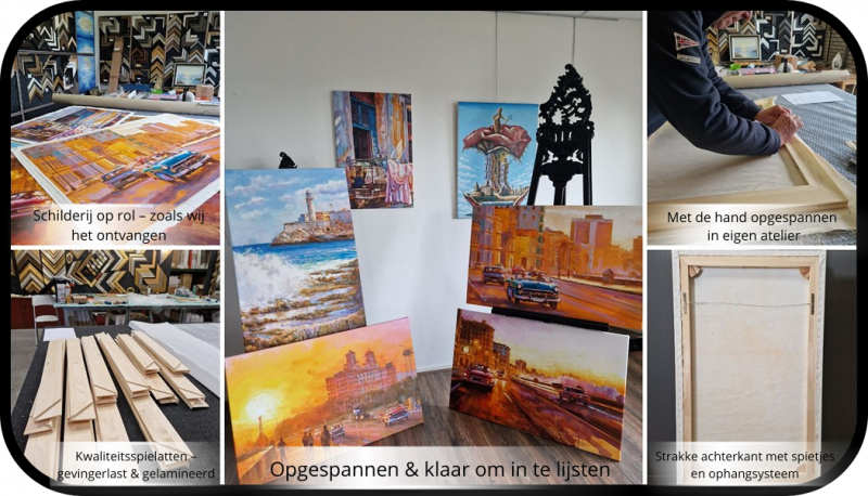 Schilderij laten opspannen